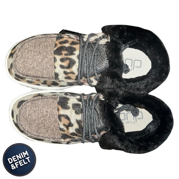 Hey Dude Womens Britt Patchwork Java Animal Print Booties/Shoes | NEW/NIB!!🤎🖤 - Picture 7 of 14